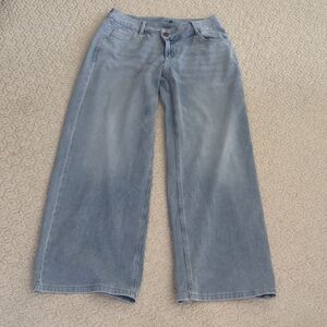 HALARA Women's Denim Flare Jeans - Light Blue